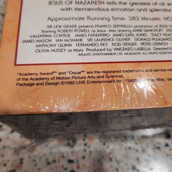 Jesus of Nazareth Movie VHS Tapes 1999 3 Video Cassette Set Factory sealed - Picture 5 of 5